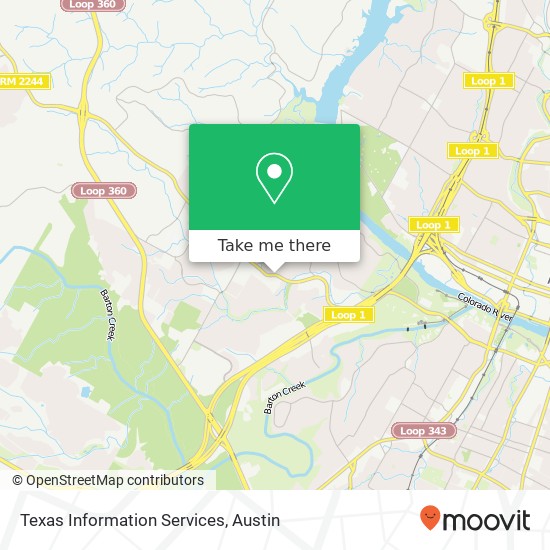 Texas Information Services map