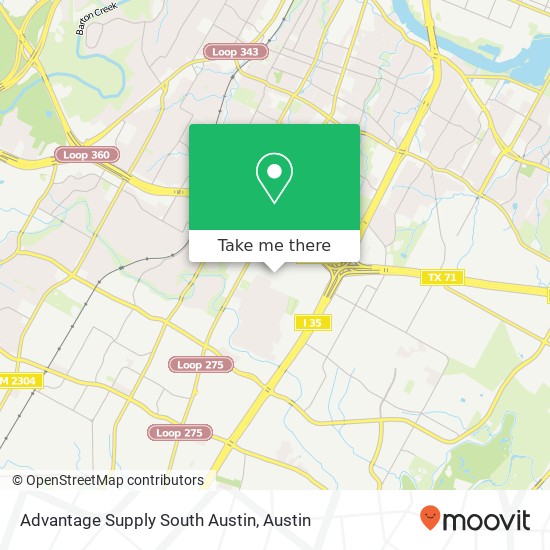 Mapa de Advantage Supply South Austin