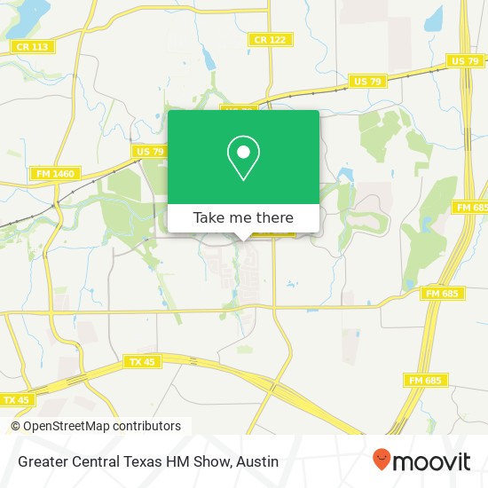 Greater Central Texas HM Show map