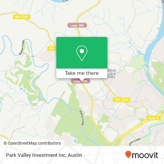 Park Valley Investment Inc map