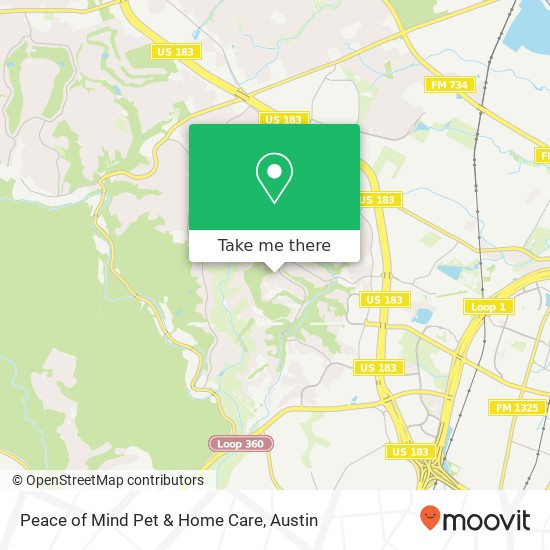 Mapa de Peace of Mind Pet & Home Care