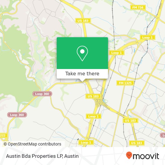 Mapa de Austin Bda Properties LP