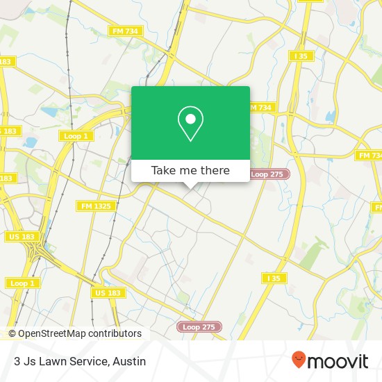 Mapa de 3 Js Lawn Service