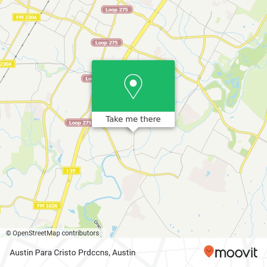 Austin Para Cristo Prdccns map