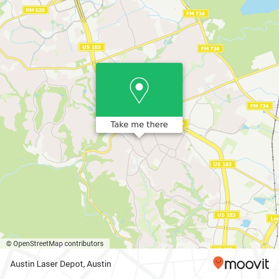 Austin Laser Depot map