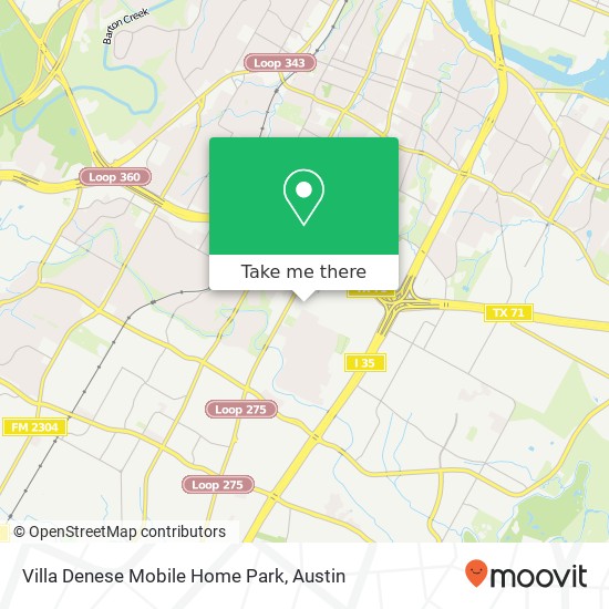Villa Denese Mobile Home Park map