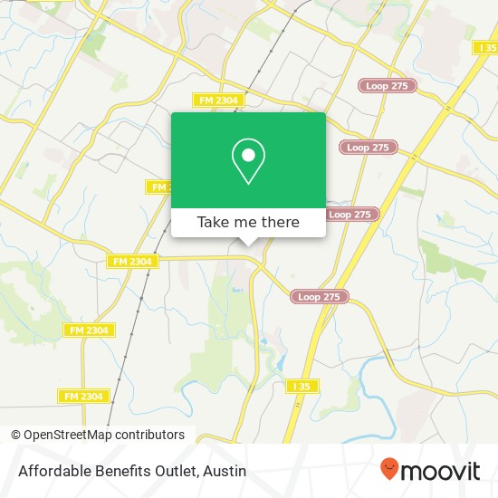 Mapa de Affordable Benefits Outlet