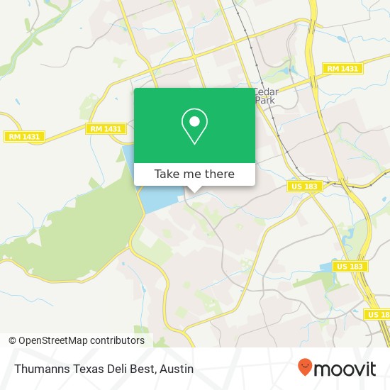 Mapa de Thumanns Texas Deli Best