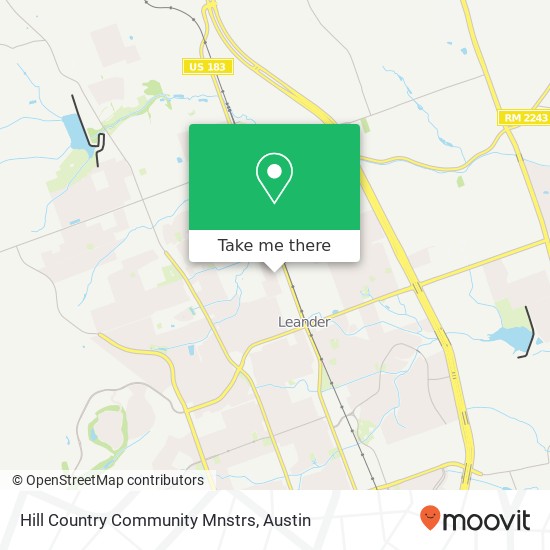 Hill Country Community Mnstrs map