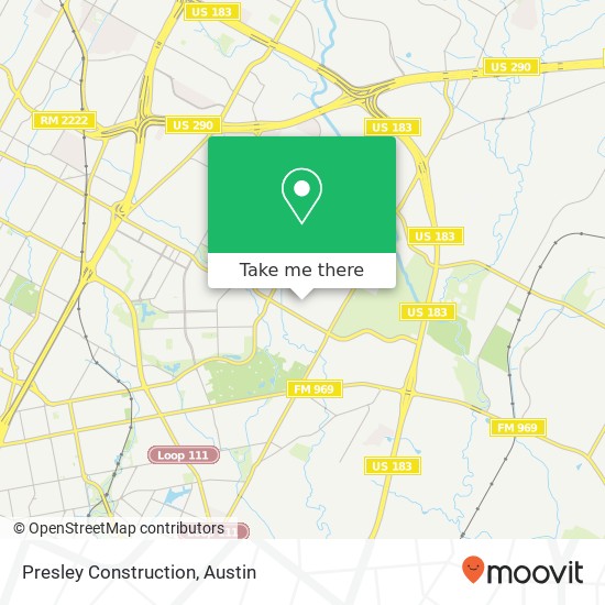 Mapa de Presley Construction