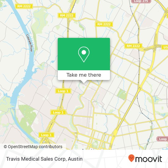 Mapa de Travis Medical Sales Corp