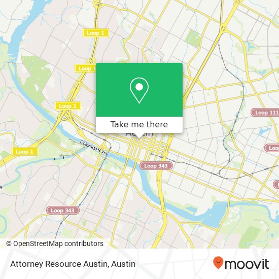 Attorney Resource Austin map