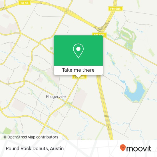 Mapa de Round Rock Donuts