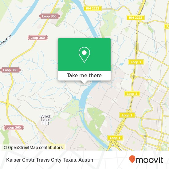 Kaiser Cnstr Travis Cnty Texas map