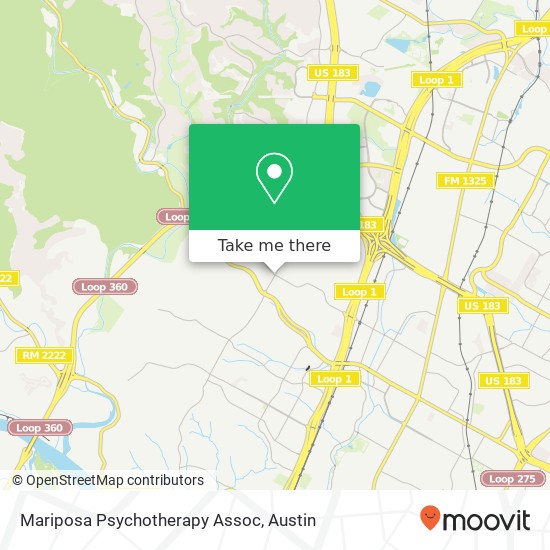 Mariposa Psychotherapy Assoc map