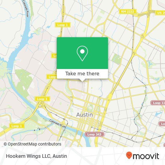 Mapa de Hookem Wings LLC