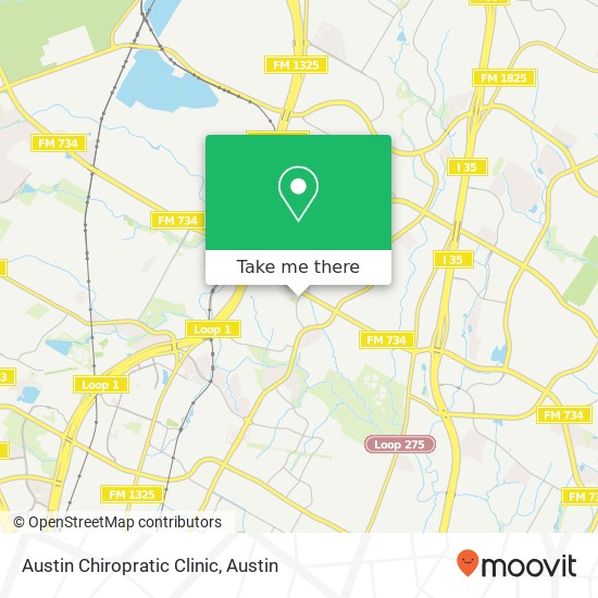 Austin Chiropratic Clinic map