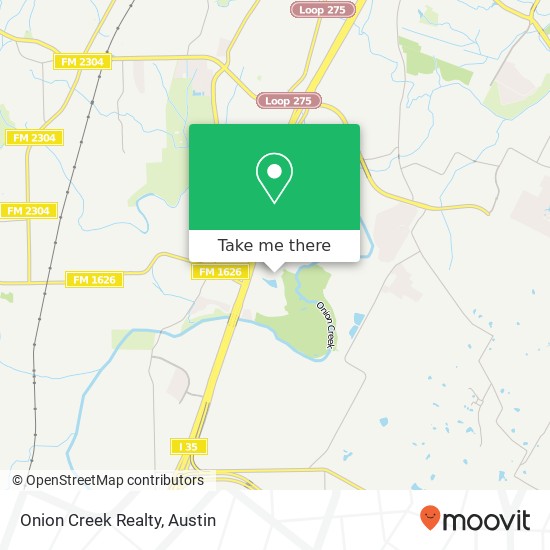 Onion Creek Realty map