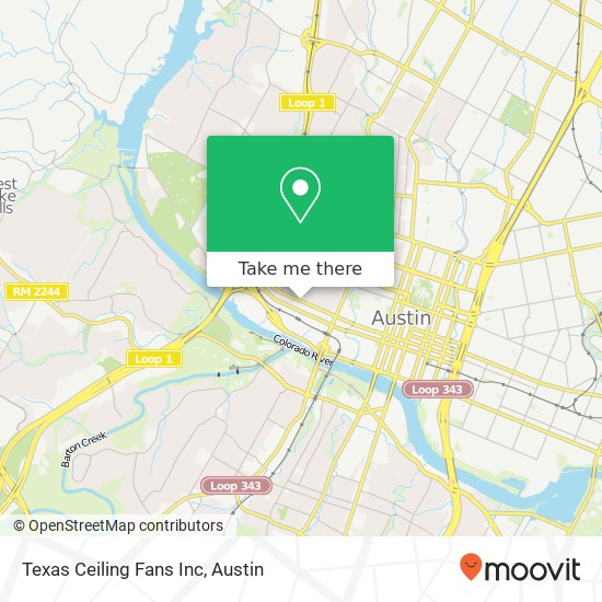 Mapa de Texas Ceiling Fans Inc