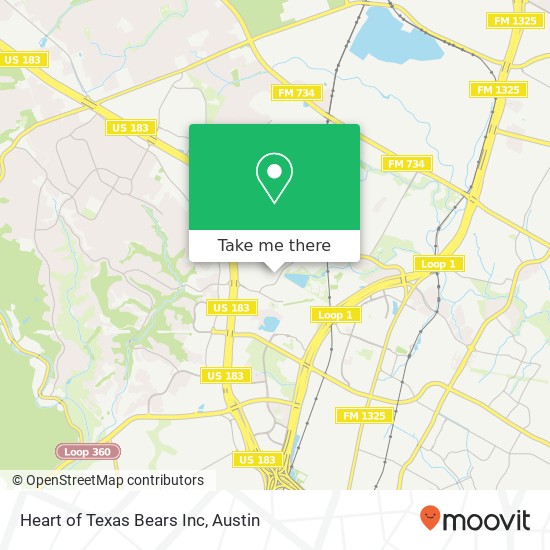 Heart of Texas Bears Inc map