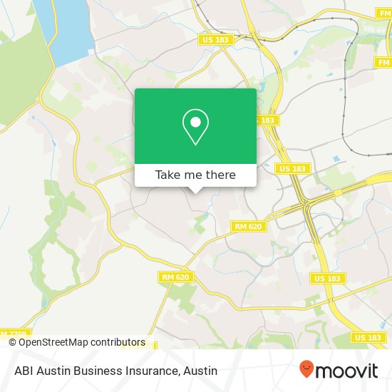 Mapa de ABI Austin Business Insurance