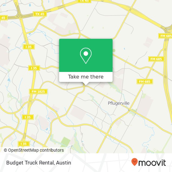 Budget Truck Rental map