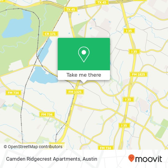 Camden Ridgecrest Apartments map