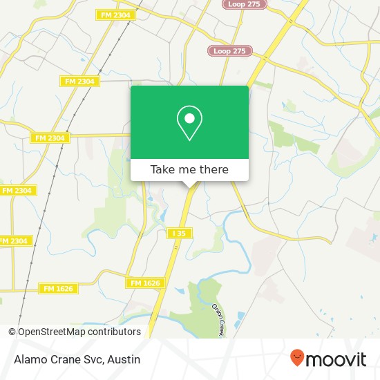 Alamo Crane Svc map