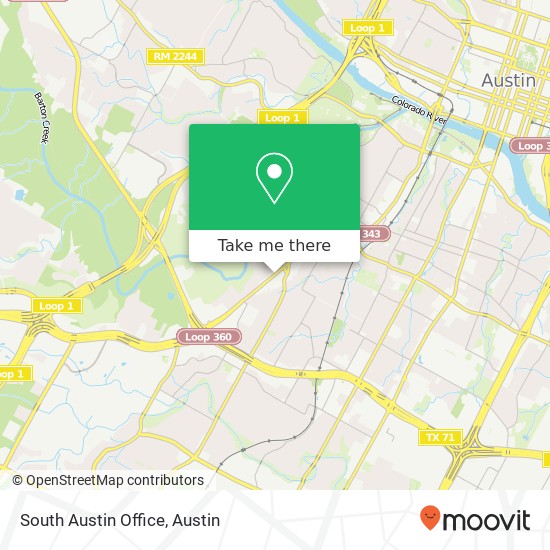 South Austin Office map