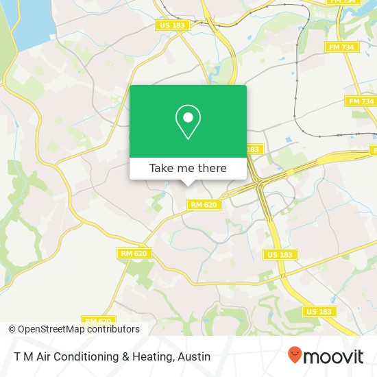 T M Air Conditioning & Heating map