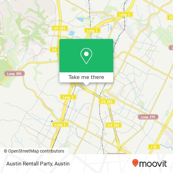 Austin Rentall Party map