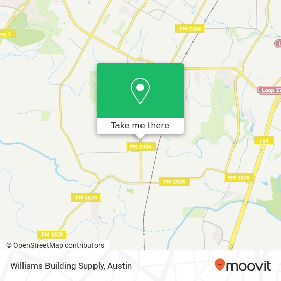 Mapa de Williams Building Supply