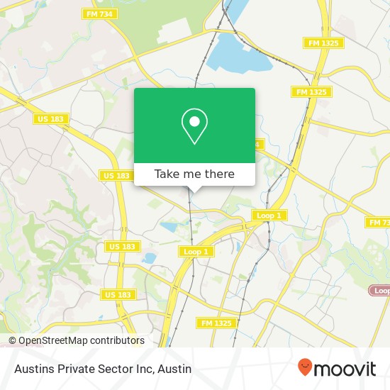 Austins Private Sector Inc map