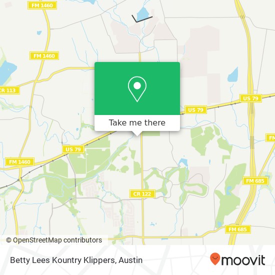 Betty Lees Kountry Klippers map