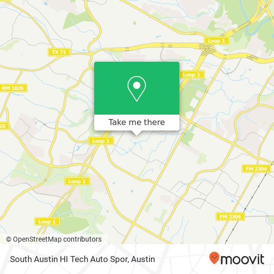 Mapa de South Austin HI Tech Auto Spor