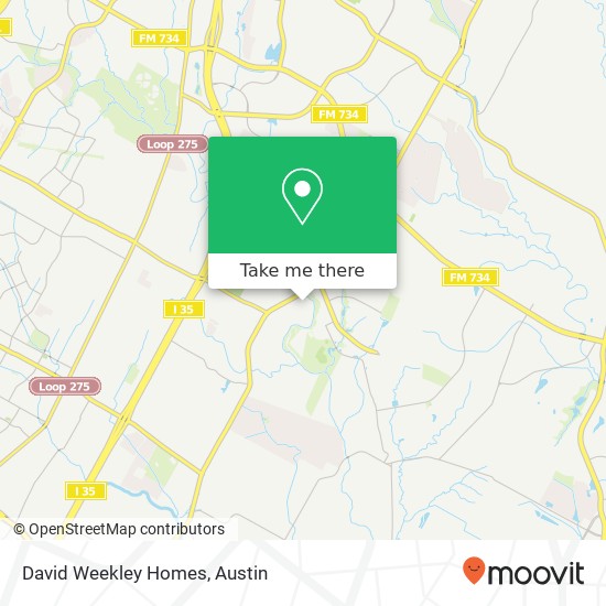 David Weekley Homes map