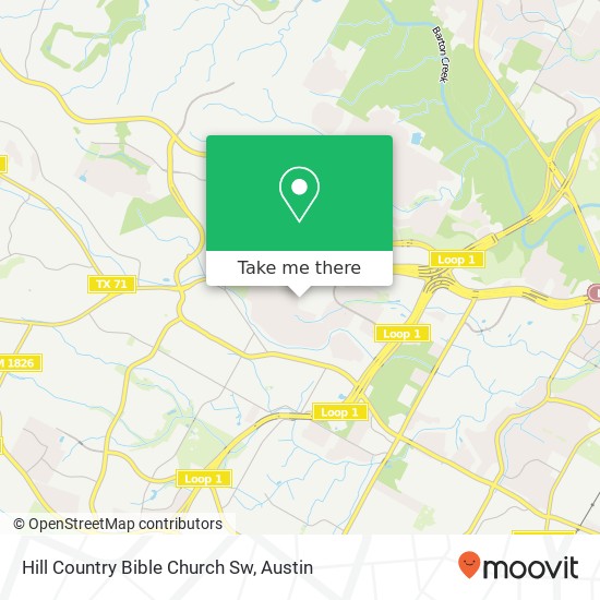 Hill Country Bible Church Sw map