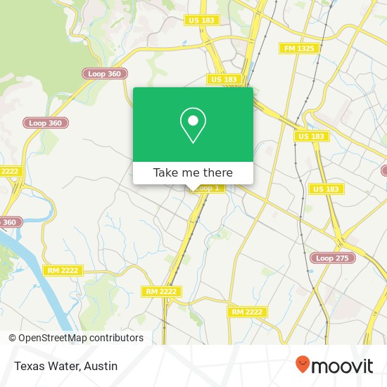 Mapa de Texas Water