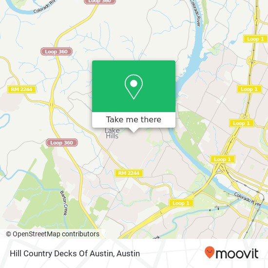 Mapa de Hill Country Decks Of Austin