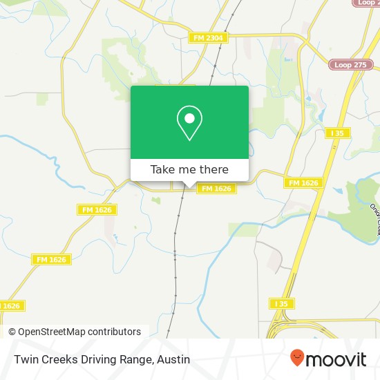 Twin Creeks Driving Range map