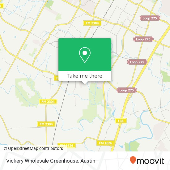 Vickery Wholesale Greenhouse map