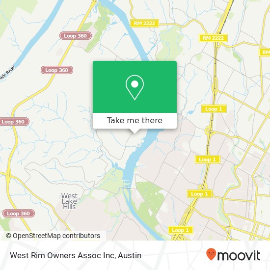 West Rim Owners Assoc Inc map