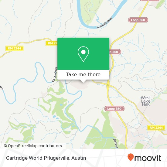 Mapa de Cartridge World Pflugerville