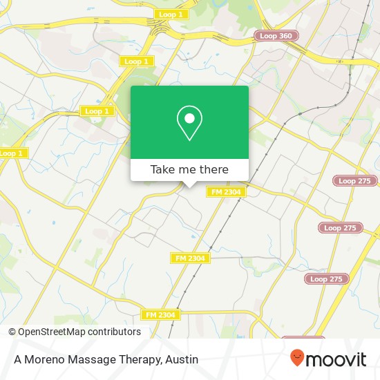 A Moreno Massage Therapy map