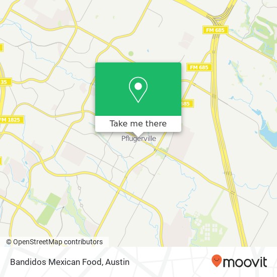 Bandidos Mexican Food map