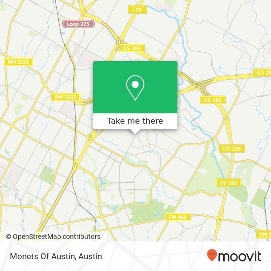 Monets Of Austin map
