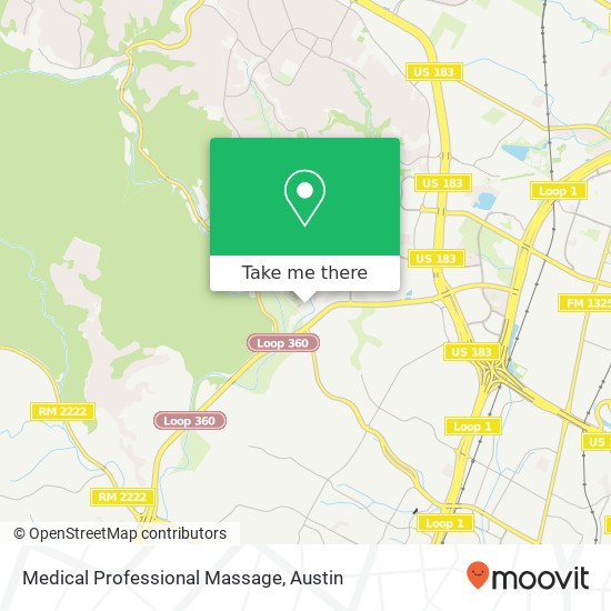 Medical Professional Massage map