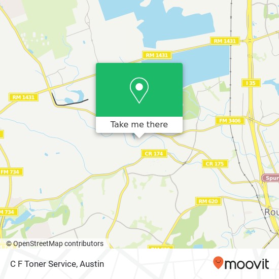 C F Toner Service map