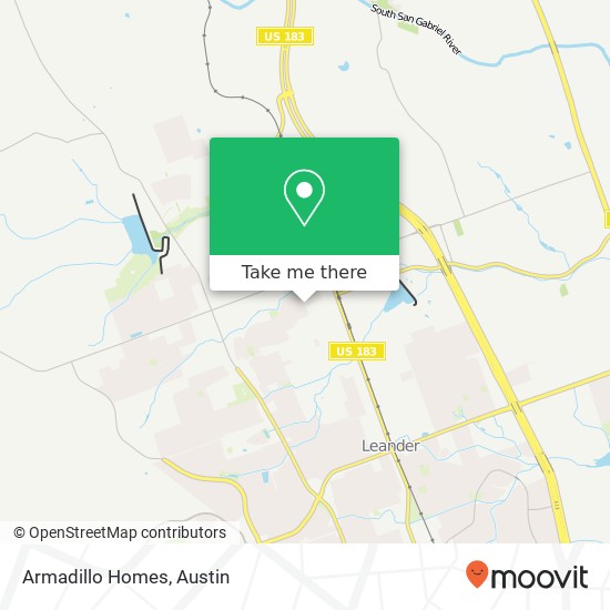 Mapa de Armadillo Homes