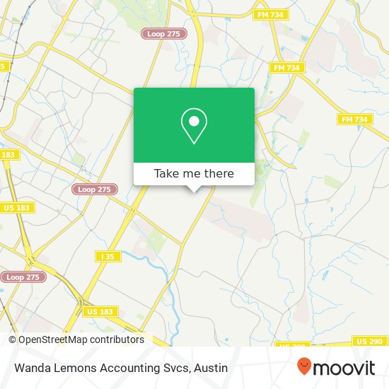 Mapa de Wanda Lemons Accounting Svcs